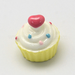 Coeur avec cabochons de résine de gâteau&nbsp;CRES-R183-04C