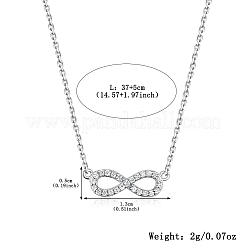 Комплекты из ожерелья и браслетов с подвеской в виде бесконечности из стерлингового серебра с микропаве из прозрачных кубических цирконий OV1057-3