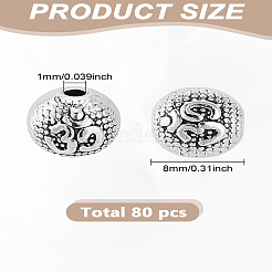 80 шт. бусины из сплава в тибетском стиле&nbsp;FIND-LP0001-48