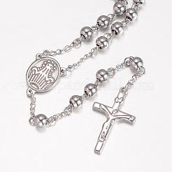 Ожерелья из нержавеющей стали 201 NJEW-K063-03P