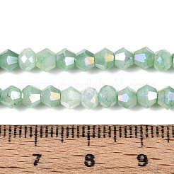 Нити из окрашенных стеклянных бусин с эффектом омбре&nbsp;GLAA-T025-4mm-09F