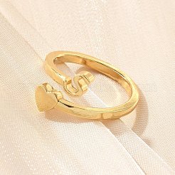 Anillos de brazalete de latón para mujer&nbsp;RJEW-U044-S
