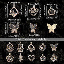 Подвески из сплава эмали 40шт 10 стиля&nbsp;FIND-SC0008-32