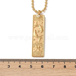 Ожерелья с подвеской в виде созвездия из нержавеющей стали 304 с прозрачным кубическим цирконием для женщин и мужчин NJEW-S435-01G-L