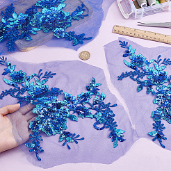 Цветочная вышивка полиэстером пришить аппликации&nbsp;PATC-WH0020-33E