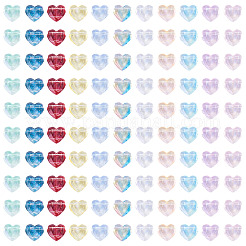 110 pz 11 colori perline di vetro trasparente&nbsp;GLAA-TA0004-41