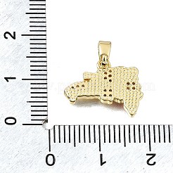 Latón micro pavimenta claro colgantes de circonio cúbico&nbsp;KK-C263-31A-G