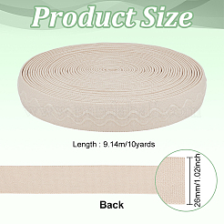 10 ярд плоского полиэстерового эластичного шнура/ленты&nbsp;EC-WH0006-16A