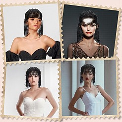 Головной убор из полиэфирного волокна со стразами&nbsp;AJEW-WH20054-131B