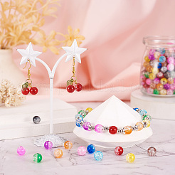 Два тона прозрачные треск акриловые бусины CACR-TA0001-01