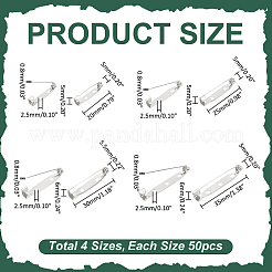 200 шт. 4 стиля железных штифтов для задней перекладины IFIN-ME0001-21A