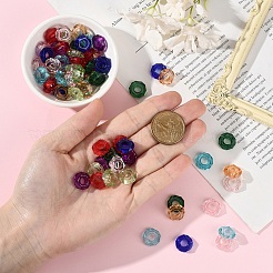 80 шт. 8 цвета эпоксидной смолы европейские бусины RPDL-YW0001-16