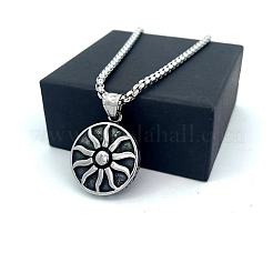 Винтажный кулон в виде подсолнуха из нержавеющей стали 304 для женщин и мужчин.&nbsp;PF9276