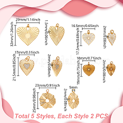 10 шт. подвески из латуни и нержавеющей стали 304 в двух стилях&nbsp;PALLOY-GA00060