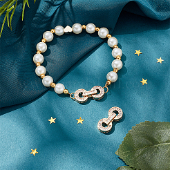 Проложить латунный прозрачный кубический цирконий над застежками&nbsp;FIND-WH0156-22G