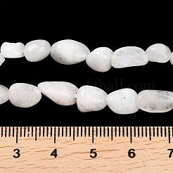 Натуральный белый лунный камень бисер пряди&nbsp;G-K395-B02-01