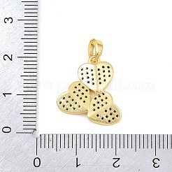 Pendentifs avec zircon cubiques à micro-pavés en laiton&nbsp;CU-CBA9B49-03B-G