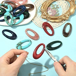 24шт 6 цвета акриловые подвески&nbsp;OACR-FS0002-64