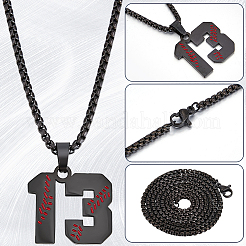 667 ожерелья из нержавеющей стали с цепочкой-коробкой&nbsp;NJEW-BBC0001-35E-EB