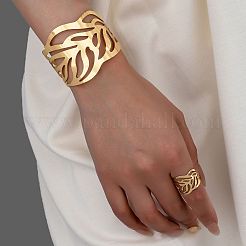 Комплекты браслетов-манжет и колец-манжет из полого листового сплава&nbsp;FS-WG8AB1D-01