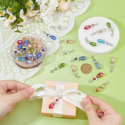 48 шт. 8 стильных подвесных украшений из стеклянного сплава HJEW-FH00126