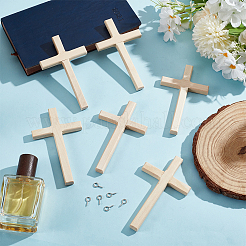 6 Stück Holzkreuz-Wanddekoration&nbsp;AJEW-GO0002-23B