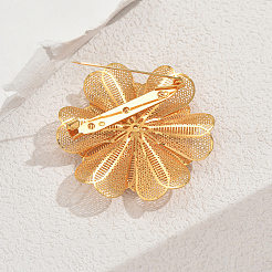 Элегантная брошь-цветок из латуни для женщин EA0898