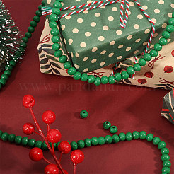 Ornements de Noël suspendus en perles rondes en bois&nbsp;HJEW-CA00084