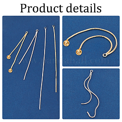 24 шт. 4 подвески-кисточки из латунной цепочки-елочки&nbsp;KK-PH0004-92