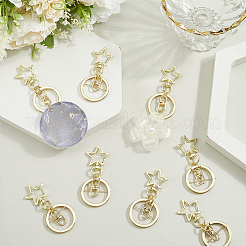 18 шт. поворотные застежки для брелка из сплава&nbsp;KEYC-SP0001-48A-G