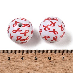 Perles acryliques opaques imprimés&nbsp;AC-CBA6329-02A-01