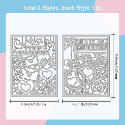 Углеродистая сталь разрезает трафареты DIY-WH0309-1450