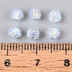 Perles de verre peintes par pulvérisation transparent&nbsp;X1-EGLA-N018-4mm-05