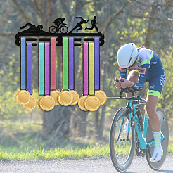 Спортивная тема железная вешалка для медалей настенная стойка для дисплея&nbsp;ODIS-WH0021-573