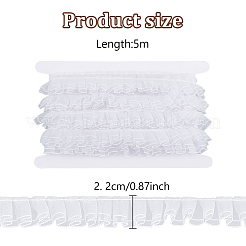 5 m plissiertes Spitzenbesatzband aus Polyester&nbsp;OCOR-HY0001-32