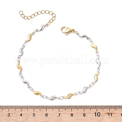 Braccialetti a catena con barra smerlata in acciaio inossidabile 304 per donna&nbsp;BJEW-JB13514