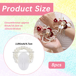 Пластиковые эластичные браслеты с имитацией жемчуга&nbsp;AJEW-WH20064-04