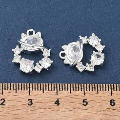 Латунные микропаве прозрачные подвески с фианитом&nbsp;KK-C168-19S