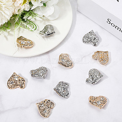 Сплав Rhinestone кнопки хвостовика BUTT-GF0004-05B