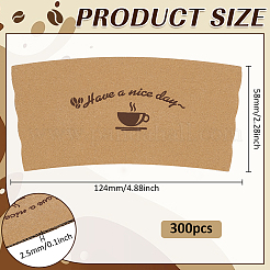 300 manchon en papier pour gobelet à café et à thé au lait&nbsp;FIND-WA0001-08