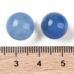 天然ブルーアゲート 穴なし球形ビーズ  ラウンド  染め＆加熱  12mm&nbsp;G-K353-04B-30
