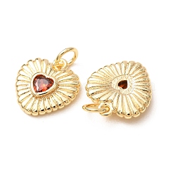 Ciondoli di San Valentino in ottone con pavé di zirconi cubici&nbsp;CU-K002-44G-A