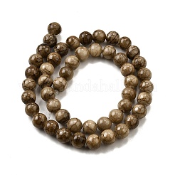 Естественно полосатый каменные бусы нити G-D315-A01-03-6mm