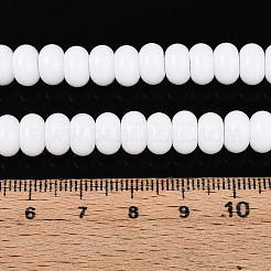 Непрозрачные с напылением стеклянные бусины&nbsp;GLAA-ZX008-8mm-18G