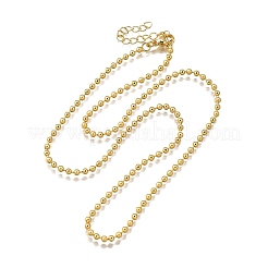 Цепочки из латунных шариков толщиной 2.5 мм&nbsp;NJEW-M108-04G