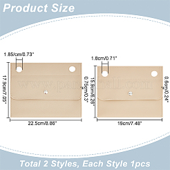 2 шт. 2 стиля вставок-органайзеров из искусственной кожи pu&nbsp;DIY-WR0002-87B