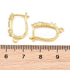 Fornituras de pendientes de aro de circonio cúbico de micro latón pavimenta&nbsp;CU-CBAB5B4-01G