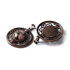 Природные подвески родонит&nbsp;G-Q158-03-11