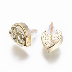 Clous d'oreilles en laiton&nbsp;EJEW-J098-G