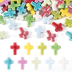 45шт 9 цвета фарфоровые бусины ручной работы PORC-TA0001-16